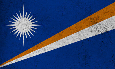 Flag Marshall Islands grunge texture