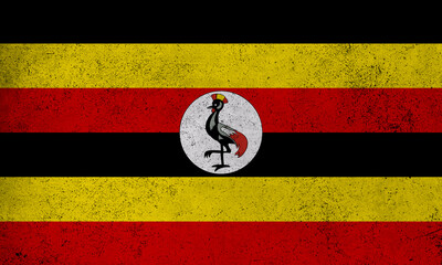 Flag Uganda grunge texture