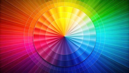 Obraz premium Color wheel with vibrant colors on a gradient background, showcasing the primary and secondary colors in harmony , tints