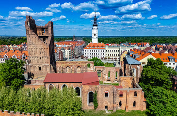 Architecture of Glogow old town, Poland
