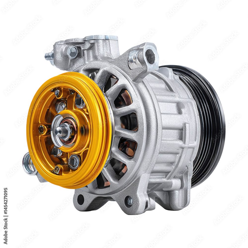 Poster high-performance automotive engine component showcasing intricate design and engineering details
