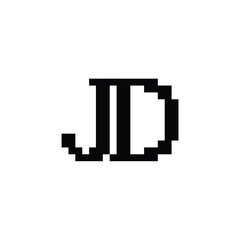 JD monogram logo design letter text name symbol monochrome logotype alphabet character simple logo