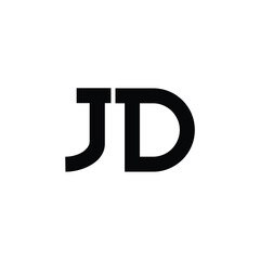 JD monogram logo design letter text name symbol monochrome logotype alphabet character simple logo