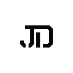 JD monogram logo design letter text name symbol monochrome logotype alphabet character simple logo