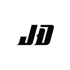 JD monogram logo design letter text name symbol monochrome logotype alphabet character simple logo