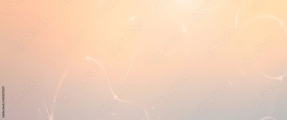 Poster Soft gradients of orange and pink fill the sky as day transitions to night, creating a calming atmosphere perfect for quiet reflection and appreciation of nature's beauty Generative AI