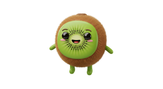 Cute Kiwi Character Illustration