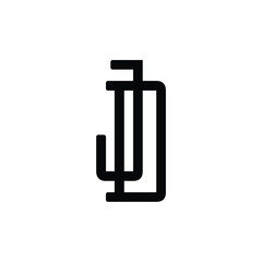 JD monogram logo design letter text name symbol monochrome logotype alphabet character simple logo