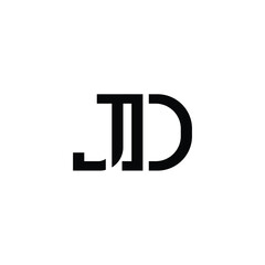 JD monogram logo design letter text name symbol monochrome logotype alphabet character simple logo