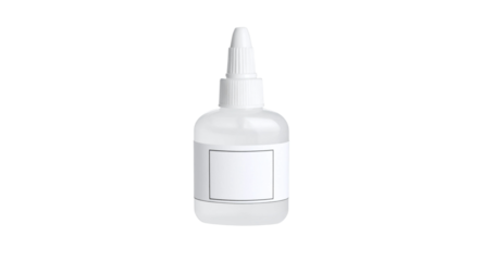Isolated on white, a plastic medicine bottle is a simple object for healthcare liquids like nasal drops