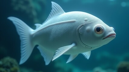 Naklejka premium Natural image of white fish