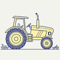 Elegant Tractor vector Icon for Branding.