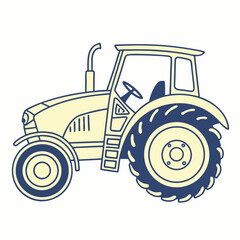Elegant Tractor vector Icon for Branding.