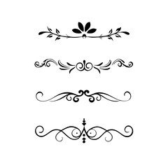  Text dividers doodle set. Wedding decorative elements. Divider ornament, borders, vintage line separators. Hand drawn vector illustration isolated on white background. Gold text dividers doodle set. 