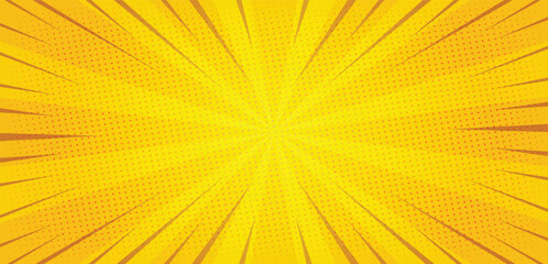  Abstract yellow comic zoom