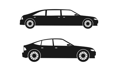 Set of luxury saloon car illu...