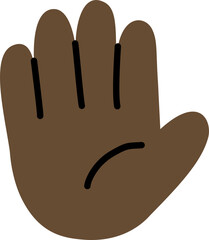 Obraz premium Cute Hello Emoji with Dark Skin