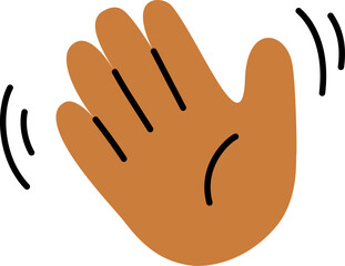 Obraz premium Hi Emoji Illustration in Cute Style