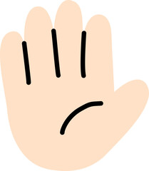 Waving Hello Emoji Fair Hand Art