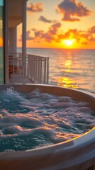 Sunrise hot tub ocean view (1)