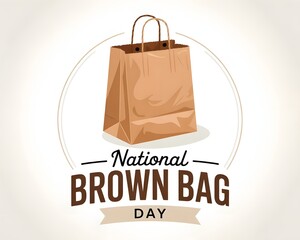 Celebrate National Brown Bag It Day . Pack a healthy lunch in a brown paper bag with an apple and water bottle a simple yet sustainable choice for a mindful midday meal Bright