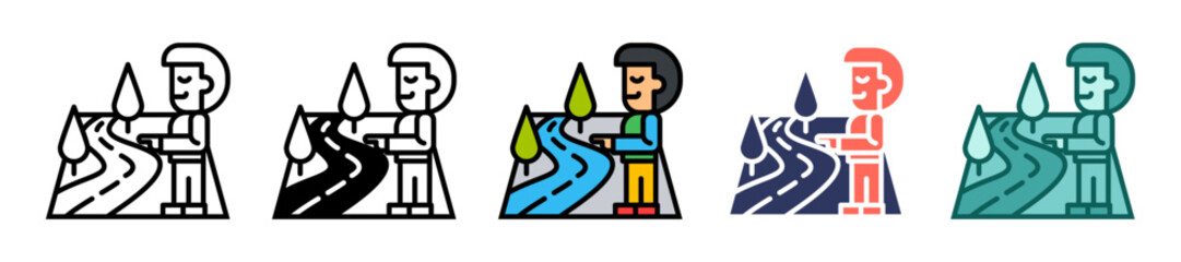 Distance multiple icon