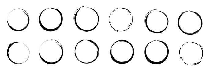 Circle vector design with brush