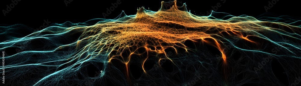 Poster an abstract representation of energy flows, showcasing vibrant lines and colors. this dynamic image 