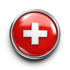Obraz premium red cross icon