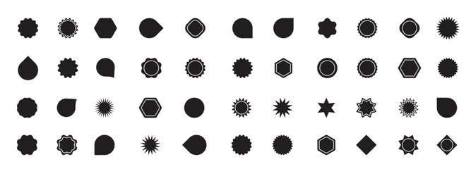 Set of price stickers, Sale sticker, Shopping labels. Vintage labels, stickers. Design elements. Sale or discount sticker. Illustration Set