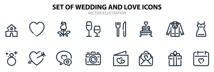 Wedding and Love icons with White Background