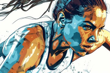 Female Athlete Pushing Limits