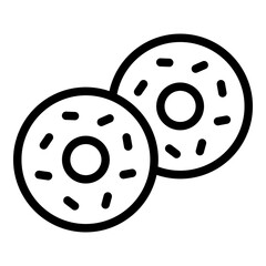 Donut icon. Vector line icon