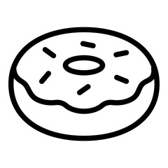 Donut icon. Vector line icon