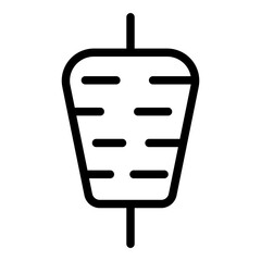 Doner kebab icon. Vector line icon