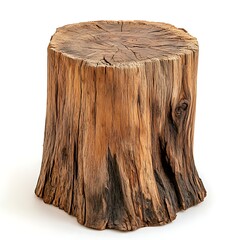 Textured tree stump with natural wood pattern and cracks