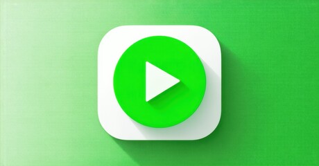Modern green and white indie game discovery app with featured new releases flat glossy style round square shape modern app icon featuring clean minimalistic concept bold vibra