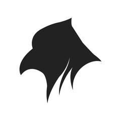 black silhouette of a eagle vector logo