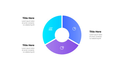 Modern Business Infographic With Segmented Circular Chart and Icons