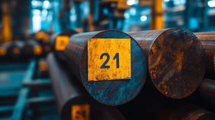 Inventory of Metal Rods with Identification Marking in Manufacturing Facility