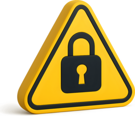 보안경고삼각형자물쇠