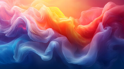 Fototapeta premium Abstract rainbow spectrum with high-resolution fluid shapes forming a vibrant composition