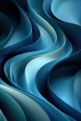 Abstract waves of blue paper create a layered, flowing pattern with smooth curves and gradients.