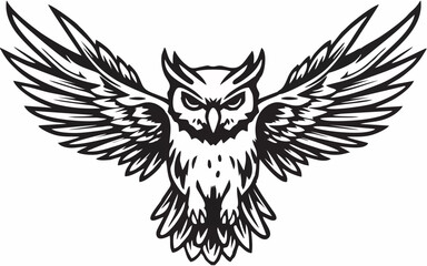 Owl - black and white