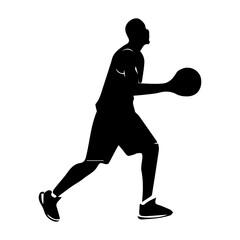 basketball player silhouette vector