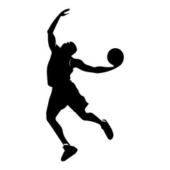 basketball player silhouette vector