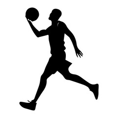 basketball player silhouette vector