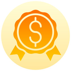 badge vector round gradient icon