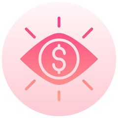 money view vector round gradient icon