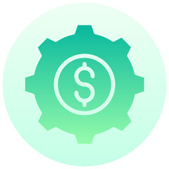 money setting vector round gradient icon